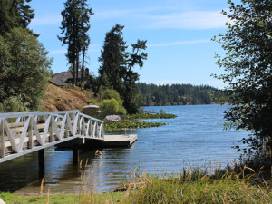 The new dock at the north end of Prospect Lake.