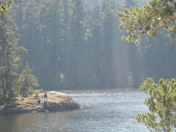 Island in Matheson Lake in Metchosin near Sooke BC. Island in Matheson Lake in Metchosin near Sooke BC.
