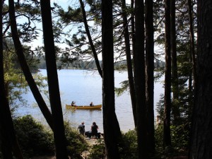Paddling at Kemp Lake in Sooke BC. Photograph by Adam Ungstad